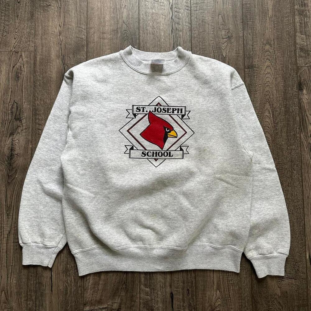 Vintage 80s 90s School Cardinals Hanes Varsity Crewneck Cotton Pullover